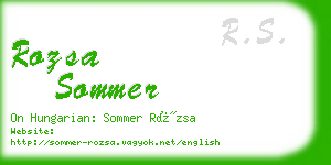 rozsa sommer business card